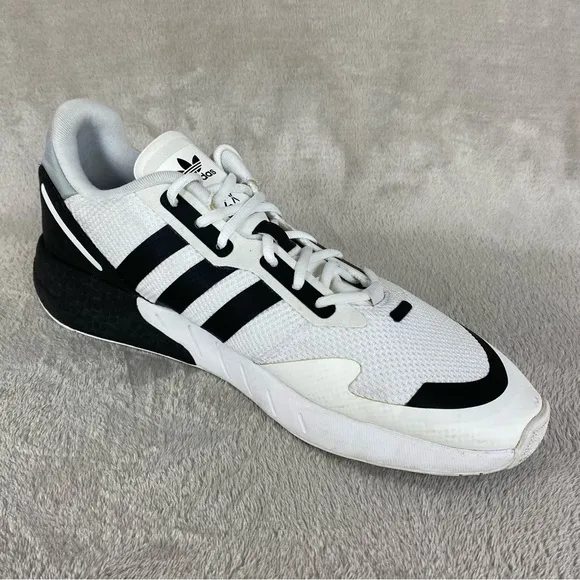 Adidas ZX 1K Boost Mens Running Training Shoes Sneakers Size 13 Black White NEW