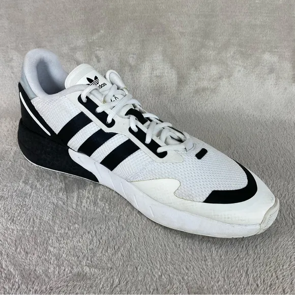 Adidas ZX 1K Boost Mens Running Training Shoes Sneakers Size 13 Black White NEW