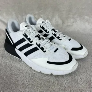 Adidas ZX 1K Boost Mens Running Training Shoes Sneakers Size 13 Black White NEW