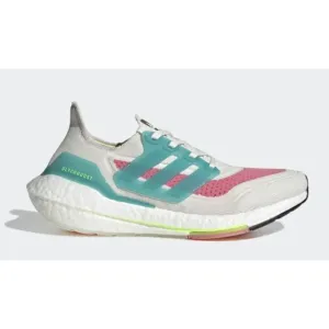 Adidas Women's Ultraboost 21 Running Shoes in White/Mint SZ 8