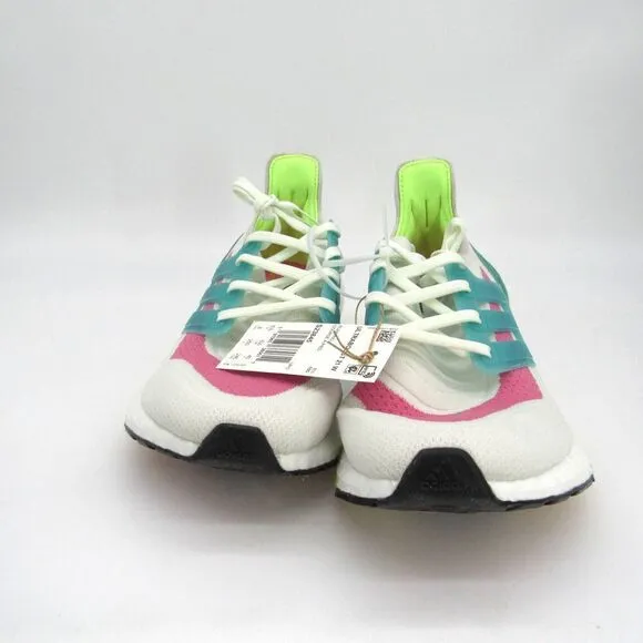 Adidas Women's Ultraboost 21 Running Shoes in White/Mint SZ 8