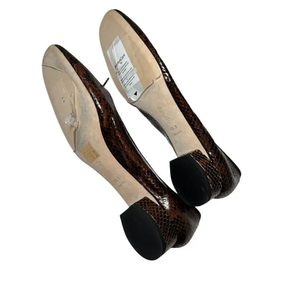 AEYDE Darya Snakeskin Print Pump Low Heel size 40.5/9.5 - 10  Italy  NEW $375