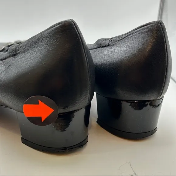 AGL ladies Leather shoes 40 Us 10 black rockstud Pumps capsule modern minimalist
