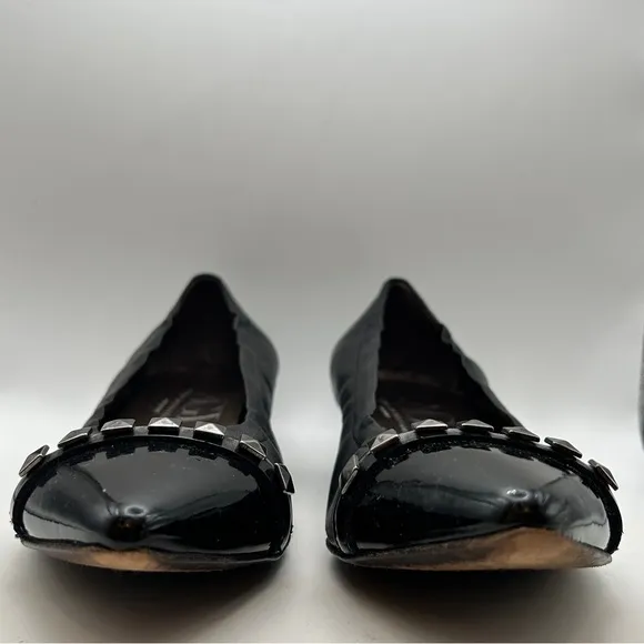 AGL ladies Leather shoes 40 Us 10 black rockstud Pumps capsule modern minimalist