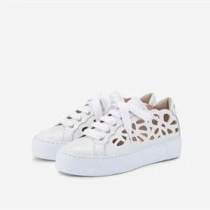 AGL Mandi Cut-Out Sneaker White Leather Size EU 40