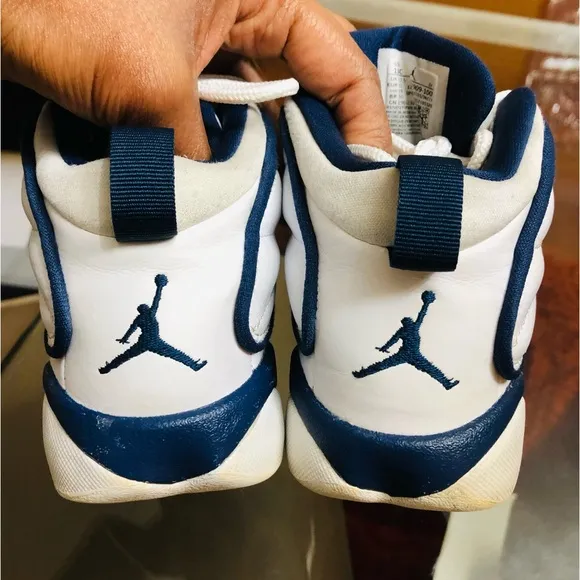 Air Jordan Pro Strong 'White Midnight Navy' Kids Sneakers. DC7909-100. Size 13C