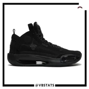 Air Jordan Men's 34 Black Cat Training Basketball Shoes Black Size