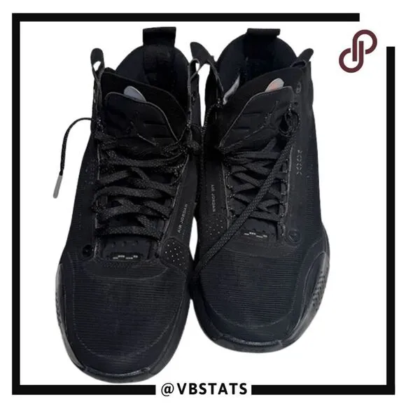 Air Jordan Men's 34 Black Cat Training Basketball Shoes Black Size