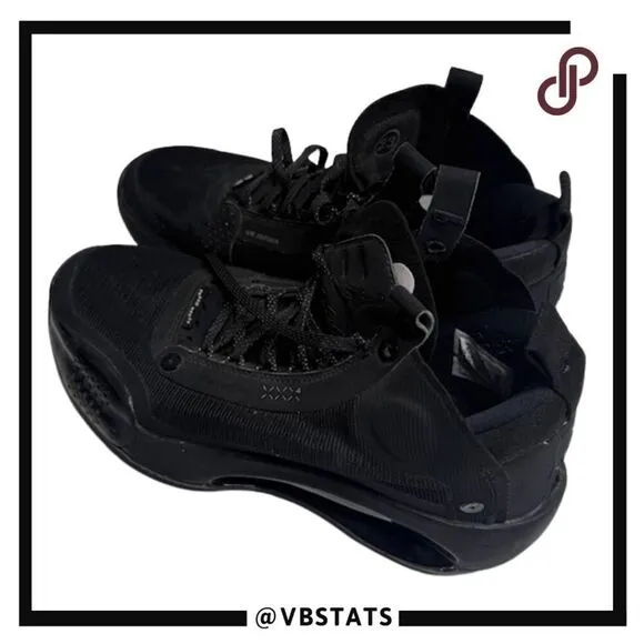 Air Jordan Men's 34 Black Cat Training Basketball Shoes Black Size