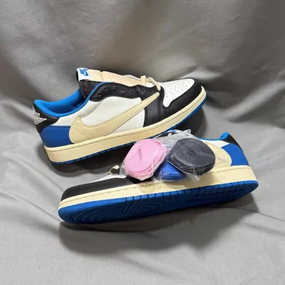 AJ1 Air Jordan 1 Low x Fragment x Travis Scott – Military Blue