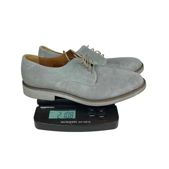 Aldo Mens Powder Blue Suede Oxford Shoes Size 12 Preppy Fancy Cocktail Party