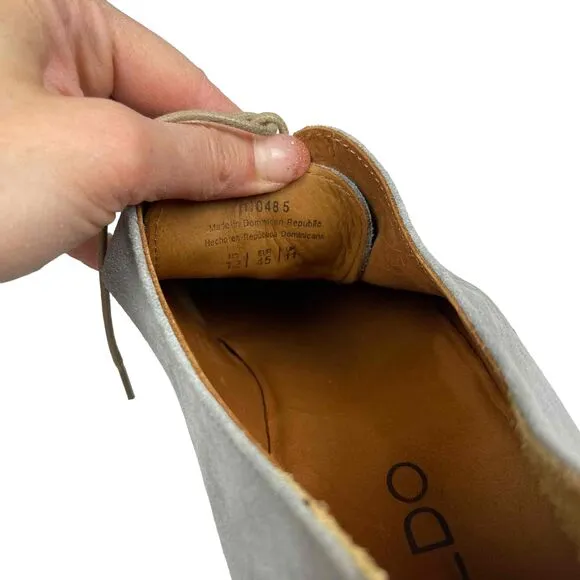 Aldo Mens Powder Blue Suede Oxford Shoes Size 12 Preppy Fancy Cocktail Party