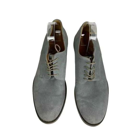 Aldo Mens Powder Blue Suede Oxford Shoes Size 12 Preppy Fancy Cocktail Party