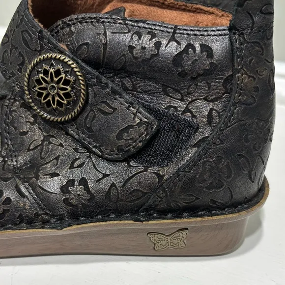 ALEGRIA Women’s Caiti Bronze/Dk Brown Eyed Low Bootie Shoes-size 35 (size US 5)