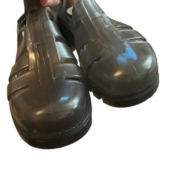 AlexaChung JuJu Jellies Smoke Gray Heeled Jelly Shoes UK 5 / US 7