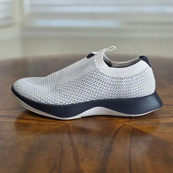 Allbirds Tree Dasher Relay Slip-On Shoes Sneakers White Knit Black Men's 8 New