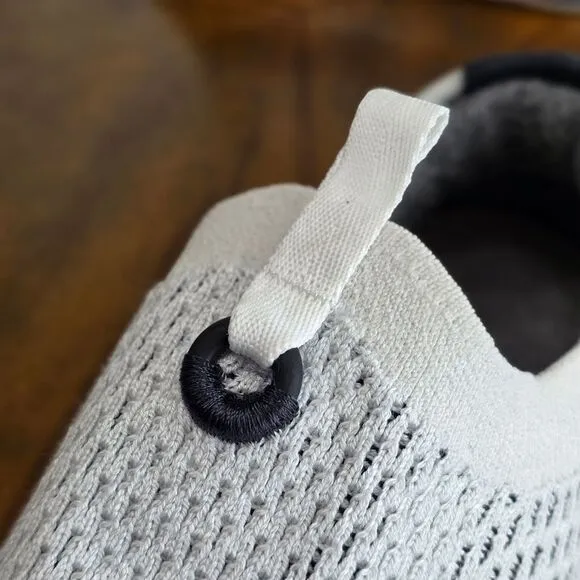 Allbirds Tree Dasher Relay Slip-On Shoes Sneakers White Knit Black Men's 8 New