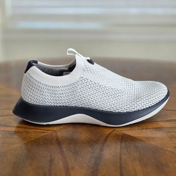 Allbirds Tree Dasher Relay Slip-On Shoes Sneakers White Knit Black Men's 8 New
