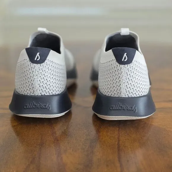 Allbirds Tree Dasher Relay Slip-On Shoes Sneakers White Knit Black Men's 8 New