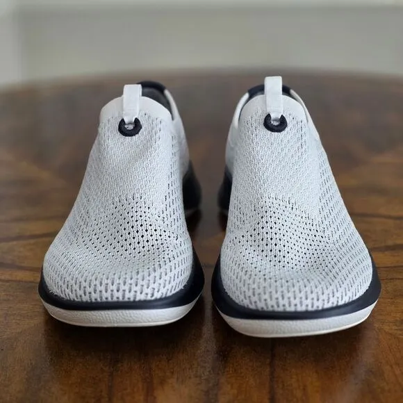 Allbirds Tree Dasher Relay Slip-On Shoes Sneakers White Knit Black Men's 8 New