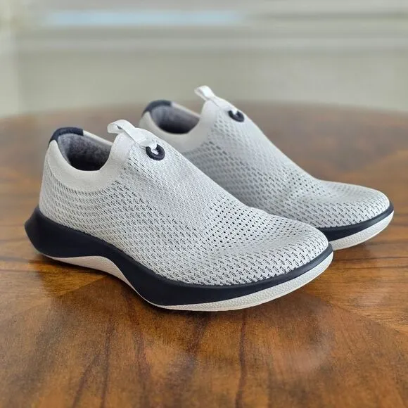 Allbirds Tree Dasher Relay Slip-On Shoes Sneakers White Knit Black Men's 8 New