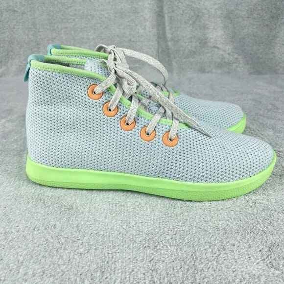 Allbirds Tree Toppers High Top Shoes Men's 8 Green Blue Athletic Minimalist Rare