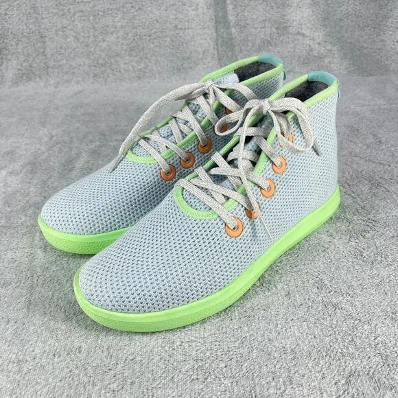 Allbirds Tree Toppers High Top Shoes Men's 8 Green Blue Athletic Minimalist Rare