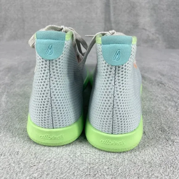 Allbirds Tree Toppers High Top Shoes Men's 8 Green Blue Athletic Minimalist Rare