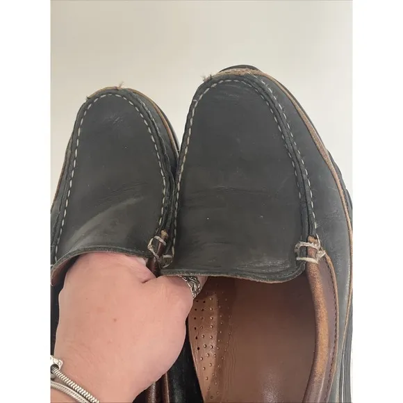 Allen Edmonds Boulder Driving Mocs Mens Shoes Sz 10 D Brown Black Leather Loafer