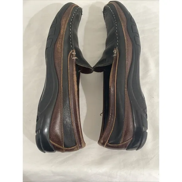 Allen Edmonds Boulder Driving Mocs Mens Shoes Sz 10 D Brown Black Leather Loafer