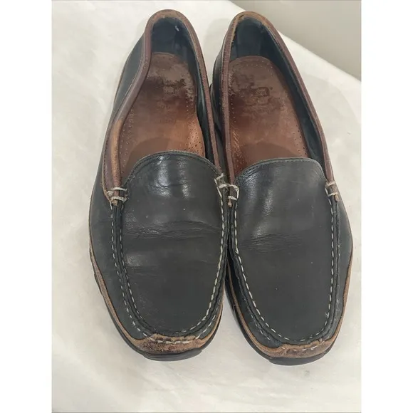 Allen Edmonds Boulder Driving Mocs Mens Shoes Sz 10 D Brown Black Leather Loafer
