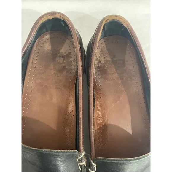 Allen Edmonds Boulder Driving Mocs Mens Shoes Sz 10 D Brown Black Leather Loafer