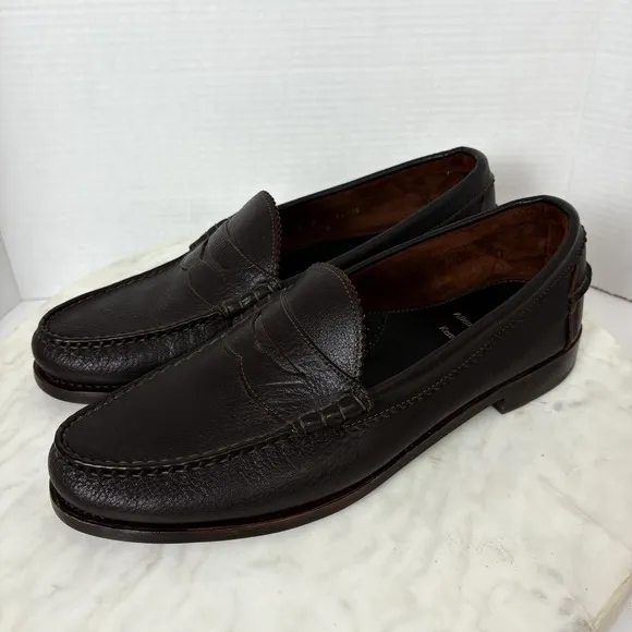 Allen Edmonds Kenwood Penny Loafers Leather Men 12 E Brown SlipOn Dress Shoes