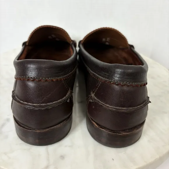 Allen Edmonds Kenwood Penny Loafers Leather Men 12 E Brown SlipOn Dress Shoes
