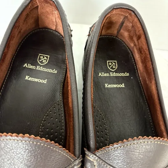 Allen Edmonds Kenwood Penny Loafers Leather Men 12 E Brown SlipOn Dress Shoes