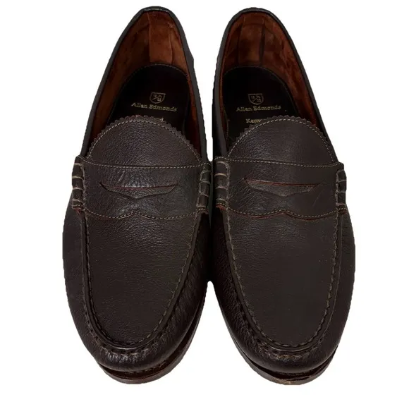 Allen Edmonds Kenwood Penny Loafers Leather Men 12 E Brown SlipOn Dress Shoes