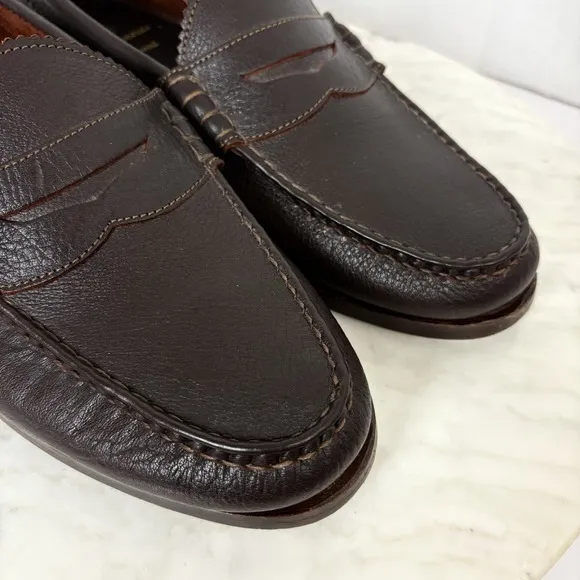Allen Edmonds Kenwood Penny Loafers Leather Men 12 E Brown SlipOn Dress Shoes