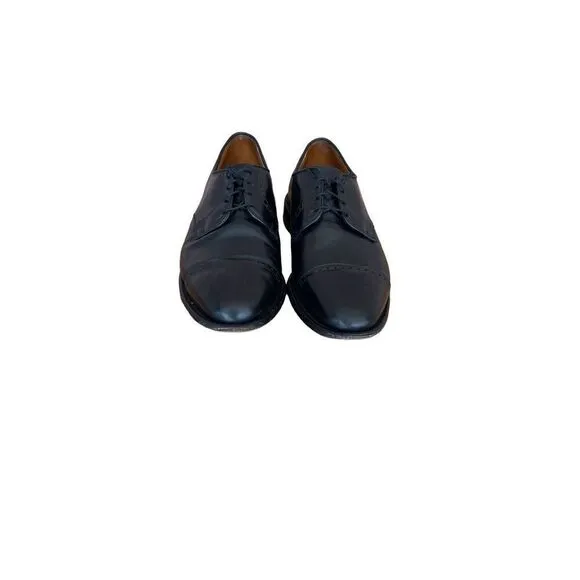 Allen Edmonds Mens Black Lace Up Cap Toe Leather Oxford Dress Shoes Size 11