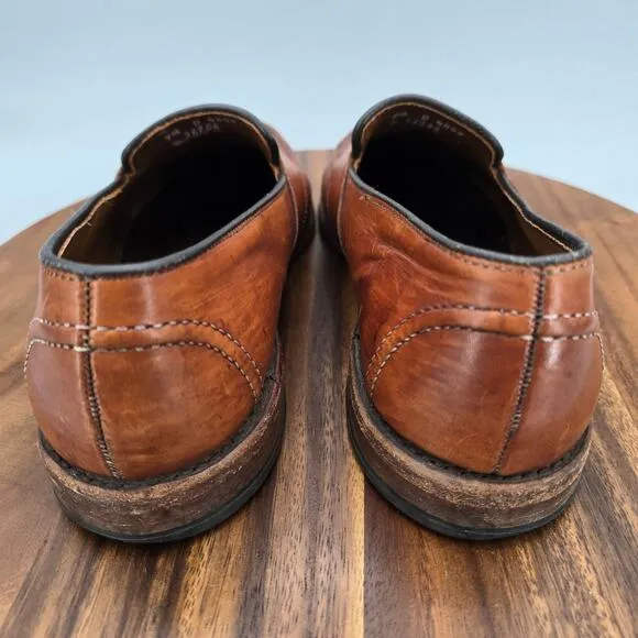 Allen Edmonds Randolph Penny Loafers Men's 9.5 D Brown Leather Dress Shoes