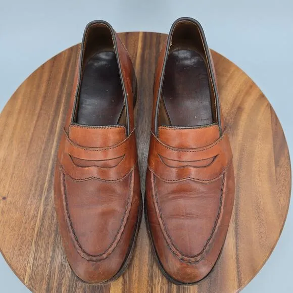 Allen Edmonds Randolph Penny Loafers Men's 9.5 D Brown Leather Dress Shoes