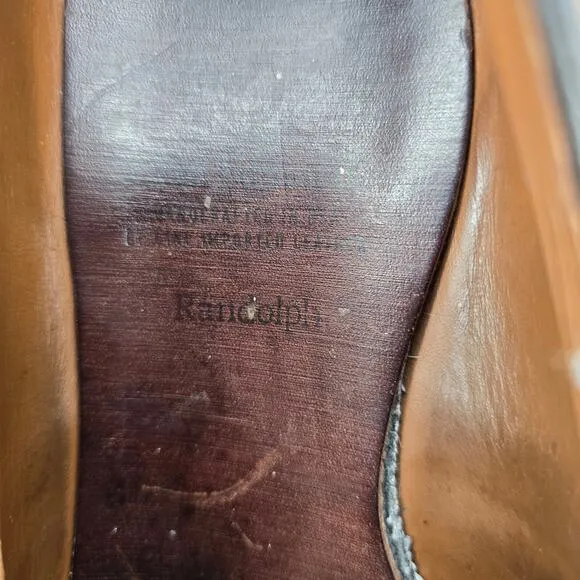 Allen Edmonds Randolph Penny Loafers Men's 9.5 D Brown Leather Dress Shoes