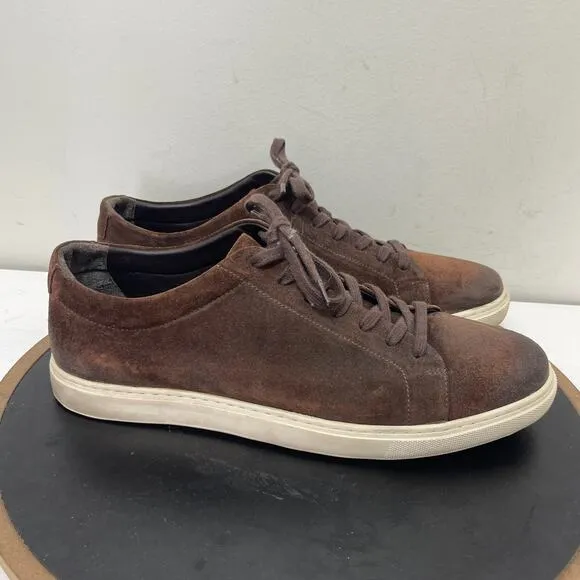 Allen Edmonds Shoes Men 12 D Canal Court Sneaker Brown Suede Casual Shoe Preppy