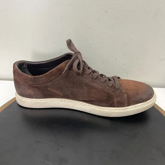 Allen Edmonds Shoes Men 12 D Canal Court Sneaker Brown Suede Casual Shoe Preppy
