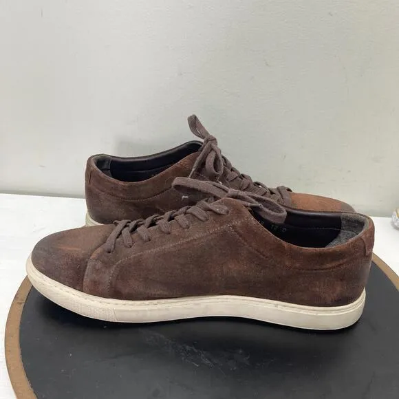 Allen Edmonds Shoes Men 12 D Canal Court Sneaker Brown Suede Casual Shoe Preppy