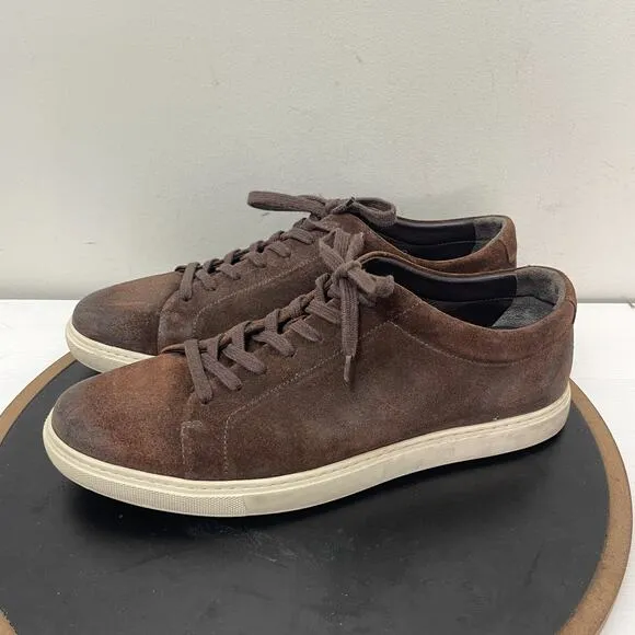 Allen Edmonds Shoes Men 12 D Canal Court Sneaker Brown Suede Casual Shoe Preppy