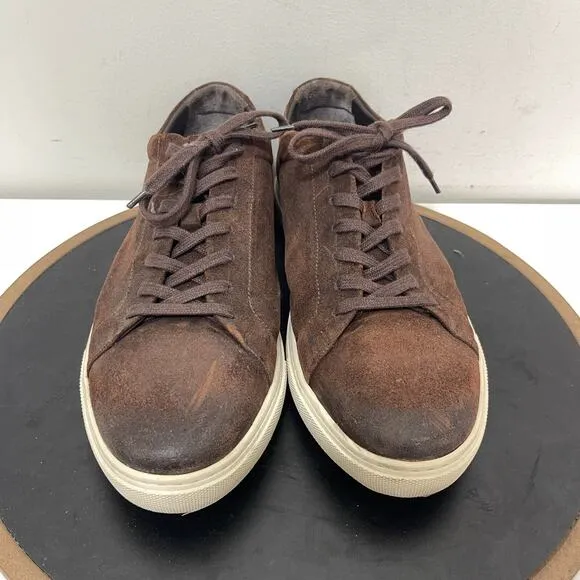 Allen Edmonds Shoes Men 12 D Canal Court Sneaker Brown Suede Casual Shoe Preppy