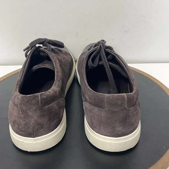 Allen Edmonds Shoes Men 12 D Canal Court Sneaker Dark Brown Suede Casual Preppy