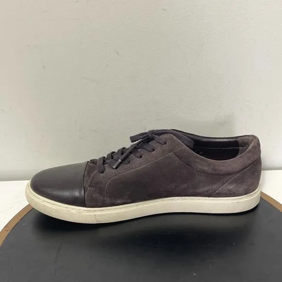 Allen Edmonds Shoes Men 12 D Canal Court Sneaker Dark Brown Suede Casual Preppy