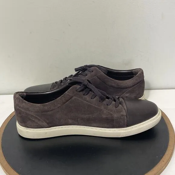 Allen Edmonds Shoes Men 12 D Canal Court Sneaker Dark Brown Suede Casual Preppy