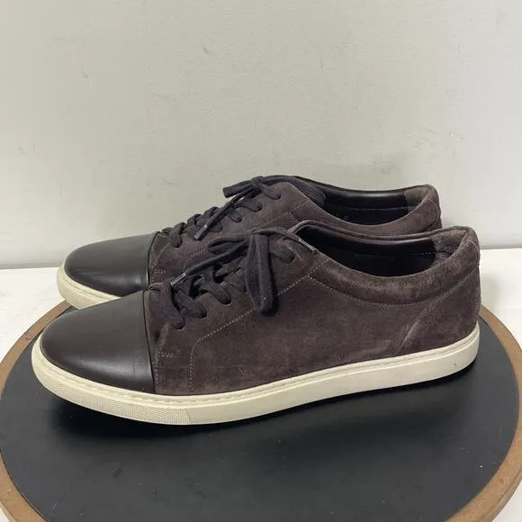 Allen Edmonds Shoes Men 12 D Canal Court Sneaker Dark Brown Suede Casual Preppy